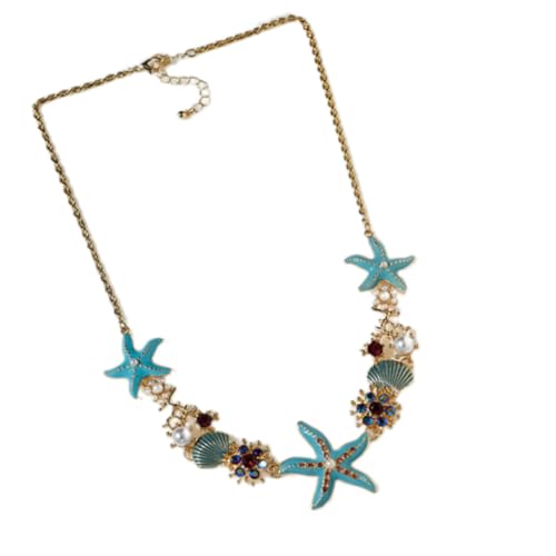 Laikoutd Elegante Seesternmuschel mit Kunstperlen und Strasssteinen, Accessoire für Damen, Strandurlaub von Laikoutd