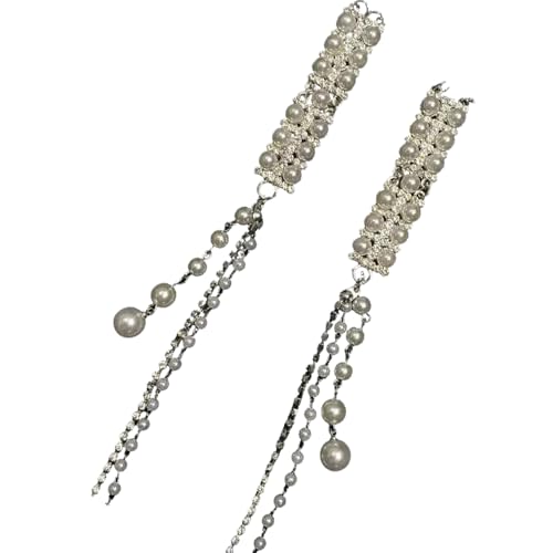 Laikoutd Elegante Silber Quasten Haarclip Mit Strasssteinen Und Perlen Einzigartige Ethnische Stile Haarnadel Stylish Haartippe Für Hochzeiten Trendy Hair Accessoire Für Damen von Laikoutd
