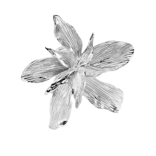 Laikoutd Elegante Verstellbare Eheringe Dating Ringe Geometrische Blütenöffnung Fingerschmuck Geeignet Für Frau Und Mann Präsentieren Ein Verstellbares Fingerring Trendy Accessoire von Laikoutd