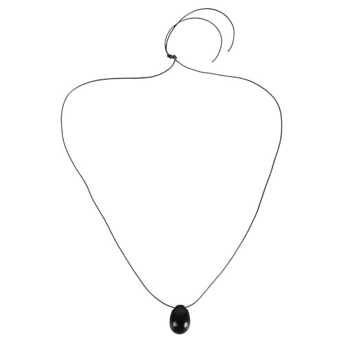 Laikoutd Elegante lange Wachsschnur-Halskette, modische lange Halskette mit elliptischem Anhänger, bequem und hautfreundlich Laikoutd Elegante lange Wachsschnur-Halskette, modische lange Halskette mit elliptischem Anhänger, bequem und hautfreundlich von Laikoutd