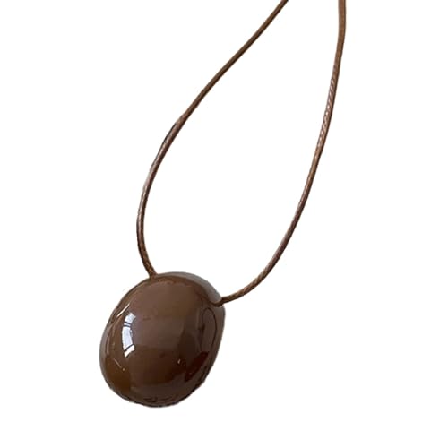 Laikoutd Elegante ovale Anhänger-Halskette, bequeme Pulloverkette, lange Kordel-Halskette mit verstellbarer Kette für Mode-Liebhaber Laikoutd Elegante ovale Anhänger-Halskette, bequeme Pulloverkette, lange Kordel-Halskette mit verstellbarer Kette für Mode-Liebhaber von Laikoutd