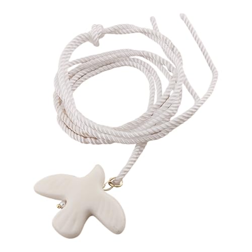 Laikoutd Elegante weiße Friedenstauben-Halskette, symbolisiert Liebe und Hoffnung, stilvolle Tropfen-Ohrringe, geeignet für Frauen und Mädchen von Laikoutd