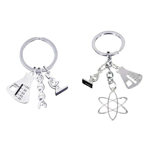 Laikoutd Eleganter Schlüsselbund Mit Flask Und Mikroskopdesigns Die Für Lehrer Und Forscher Täglich Casual Use Geeignet Sind von Laikoutd