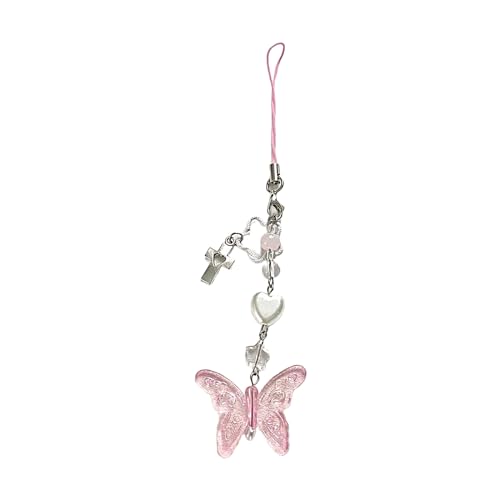 Laikoutd Event Catching Butterfly Phone Gurte Kette Elegant Butterfly Bag Charme Tragbarer Acrylanhänger Für Sammler Und Geschenke Frauen Modezubehör von Laikoutd