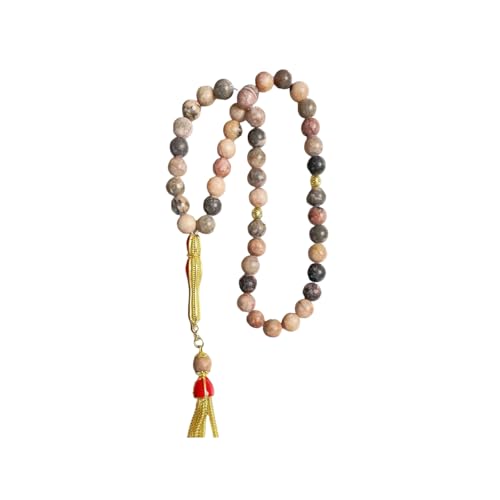 Laikoutd Exquisite Steinperlenarmääien Gold Quasten Natürliche Edelsteine ​​elastische Stretchschmuckgeschenke Für Frauen Männer Steinperlenarmband von Laikoutd