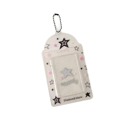 Laikoutd Fotokartenhülle Mit Kette 3inch Photokardschutz Deckt PVC Für Keyring Rucksäcke Bagsbeutel Charme Clear PVC von Laikoutd