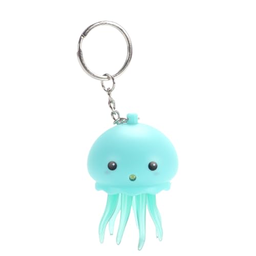 Laikoutd Glühen In Der Dark Quallen Schlüsselbund Eindeutige Anime Figur Anhänger Keyring Car Keys Bag Oktopus Spielzeug Schlüsselbundschlüsselinhaber Glühende Qualle Keychain Orament von Laikoutd