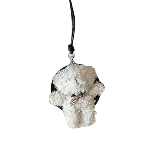 Laikoutd Halskette mit schönem Plüschbär-Design, weicher und stabiler Charm, mehrere Farboptionen für modische Mädchen von Laikoutd