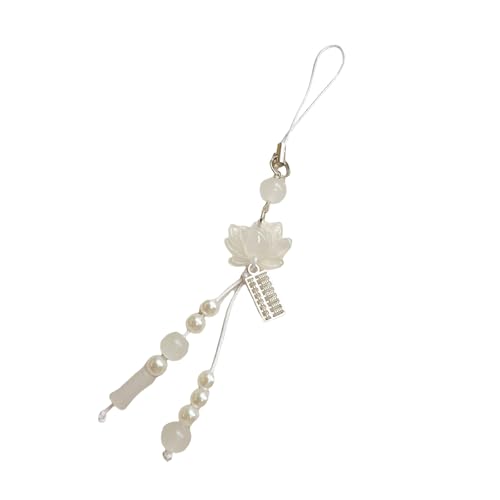 Laikoutd Handgefertigte Perlen Telefonkette Blumenanhänger Keychain Mode Keyring Handyzubehör Für Frauen Mädchen Modische Telefondekoration von Laikoutd