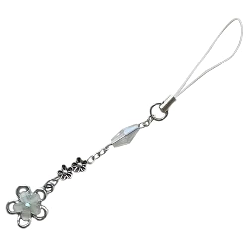 Laikoutd Handgefertigte Perlen Telefonkette Vier Blattkummen Handy Charme Farbiger Schlüsselanhänger Handy Charm Accessoire Cosplay Dekoration von Laikoutd
