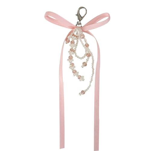 Laikoutd Handgefertigter Schmuckschmuck Bowknot Keychain Schuhe Dekorationen Stylische Schlüsselkette Für Ballettbegeisterte Einzigartiger Kristallblumenanhänger von Laikoutd