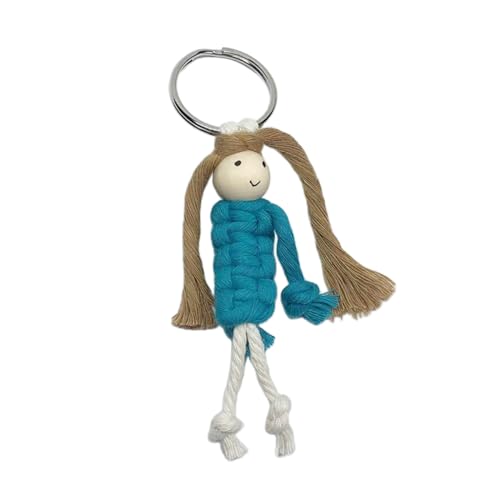 Laikoutd Handgewebte Niedliche Matchstick Männer Telefon Shells Kette Roman Schoolbag Anhänger Schlüsselbund Telefon Schnalle Dekoration Handgewebte Süße Matchstick Männer Telefon Schmuckstück von Laikoutd