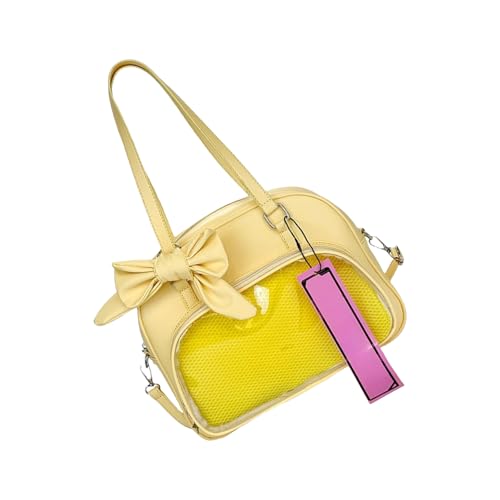 Laikoutd Japanische Stile Klare Crossbody Tasche Schöne Bögen Schulter Itabag PU Leder Für Mädchen Frauen Schöne Bögen Itabag Mode Schulter Japanische Stile Crossbody von Laikoutd