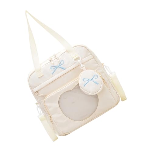 Laikoutd Japanische Stile Transparente Tasche Mit Verstellbarem Riemen Große Kapazität Nylon Schulter Für Teenager Modezubehör Große Kapazität Nylon Schulter von Laikoutd