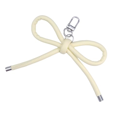 Laikoutd Koreanisch Modische Robuste PU Leder Bowknot Schlüsselbund Grunge Styles Tasche Und Telefon Anhänger Modedekoration Koreaner Bogenknoten Keychain von Laikoutd
