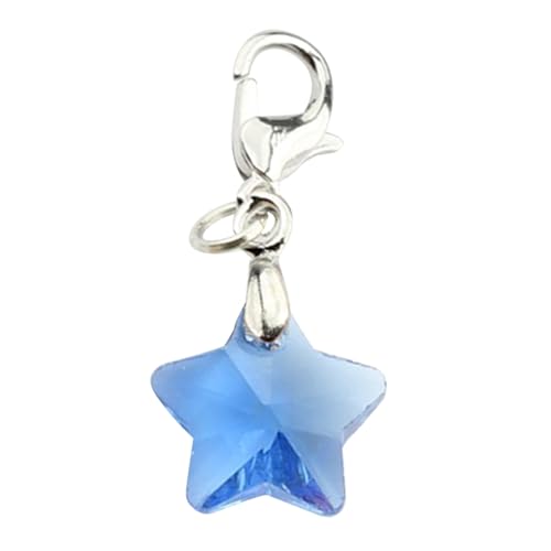 Laikoutd Kristallperlen Fünf Punkte Star Keyring Neujahr Schmuckstücke Making Quasten Hummerverschluss Anhänger Für Schlüsselbund Bunte Fünf Punkte Sternschlüsselkette von Laikoutd