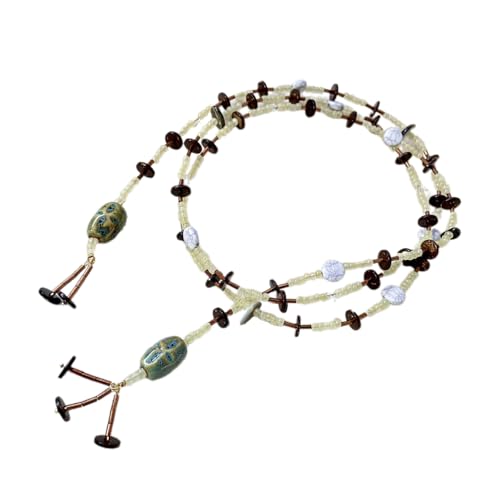 Laikoutd Kristallperlen Halskette Perlen Halskette Stapelbares Schichtwaren Schmuck Geschenk Zum Schichten Und Verbesserung Der Outfits Bunte Perlen Halskette von Laikoutd