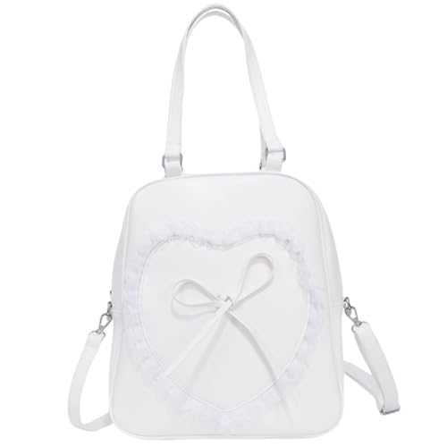 Laikoutd Leder Rucksack/Umhängetasche Casual Daypack Crossbody Multifuktion Geldbeutel Für Damen Leder Handtasche von Laikoutd
