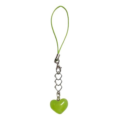 Laikoutd Love Heart Keyring Personalisiertes Paar Schlüsselbund Handgefertigtes Handy Lanyard Einzigartiger Charme Für Schlüssel Und Hörphone Hüllen Schlüsselbund Dekorative Anhaftung von Laikoutd