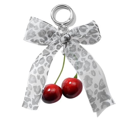 Laikoutd Mehrzweckliebe Love Cherrys Bowknot Charme Tragbarer Schlüsselhalter Für Stilvolle Frauen Praktische Taschen Accessoire Für Den Täglichen Gebrauch Kristalle Cherrys Charme von Laikoutd