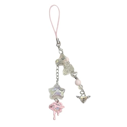 Laikoutd Mode Acrylbutterfly Perlen Keychain Phone Lanyard Bag Charme Keyring Kette Für Personalisierten Stil Usw. von Laikoutd