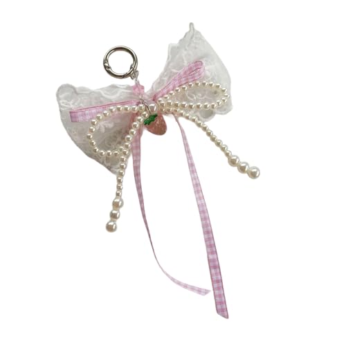 Laikoutd Modischer Bowknot-Schlüsselanhänger, multifunktionaler Charm, stilvoller Schlüsselhalter, eleganter Taschenanhänger, geeignet für Schlüssel, Taschen und Handys von Laikoutd