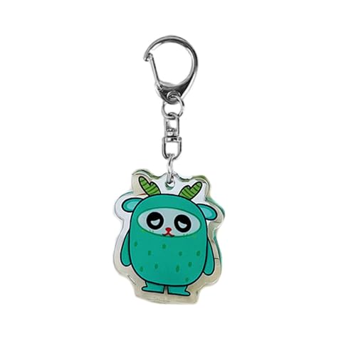 Laikoutd Netter Cartoon Schlüsselbund Anhänger Keychain Transparente Acrylmonster Schlüsselbund Für Schlüsselbeutel Rucksack Anhänger Keyring Rucksack Anhänger Keychain von Laikoutd