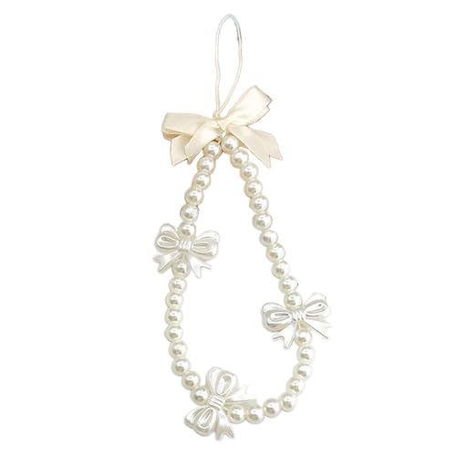 Laikoutd Nettheit Telefon Charme Gurt Ästhetische Telefonkette Perlen Perlen Telefon Anhänger Bowknot Telefon Schmuck Für Frauen Und Mädchen Telefon Charme Gurt von Laikoutd