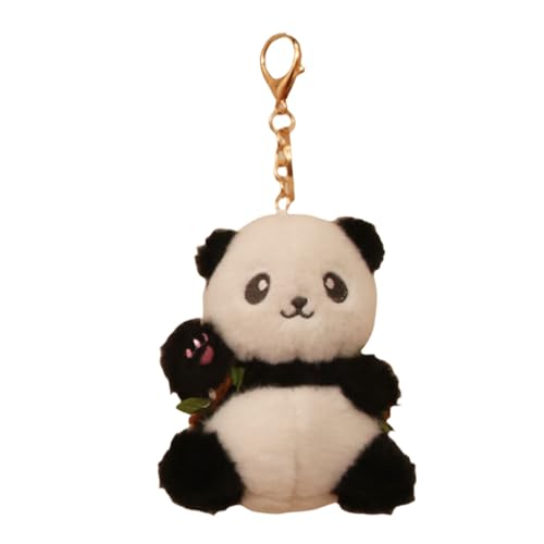 Laikoutd Panda Plüschschlüsselkettenanhänger Schöner Panda Plüschschlüsselkette Mit Obst Kleinen Keyrings Charme Für Rucksack Rucksackzubehör Verwenden von Laikoutd