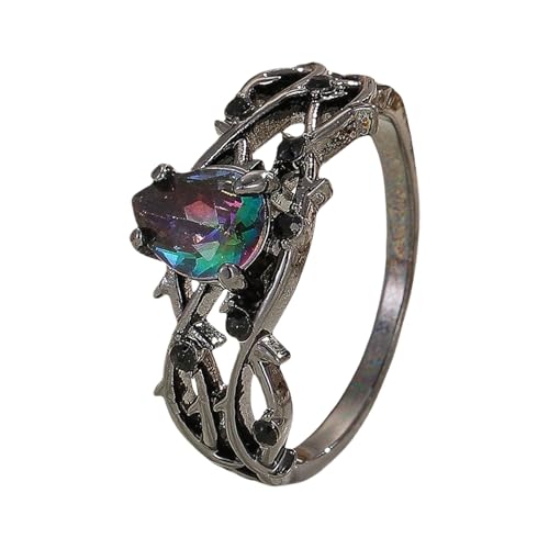 Laikoutd Party Statement Ringe Handschmuck Einzigartige Vintage Ringe Die Einen Mode Look Für Diejenigen Bieten Die Individualitätslegierungsring Umfassen von Laikoutd