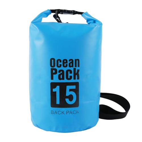 Laikoutd Praktisch Freien wasserdichte Trockene Rucksack Tränenfeste PVC Aufbewahrungsbeutel Verstellbarer Schultergurt Für Wandernde Wasserduffelbeutel Für Rafting Canyoning von Laikoutd