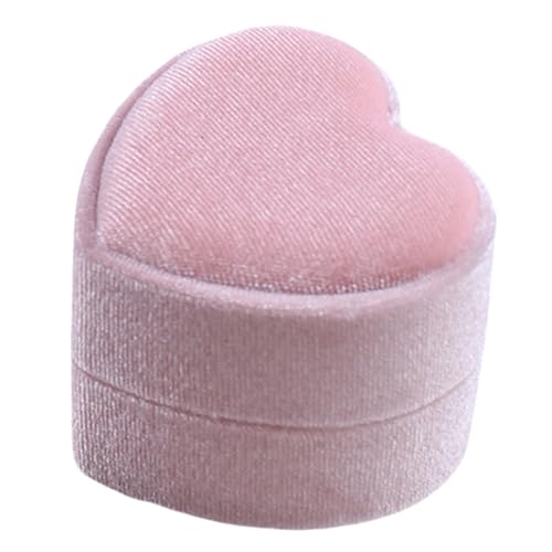 Laikoutd Praktische Herzförmige Ringe Box Liebe Inspirierte Herzringe Box Tragbare Kleine Organisatoren Ringe Display Travel Box Eheringe von Laikoutd