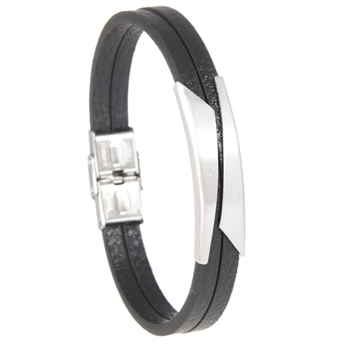 Laikoutd Praktische PU Lederverstellbares Band Atmungsaktiv Unisex Schmuck Statement Stücke Für Alltägliche Stile Freizeitpu Leder Schmuck von Laikoutd