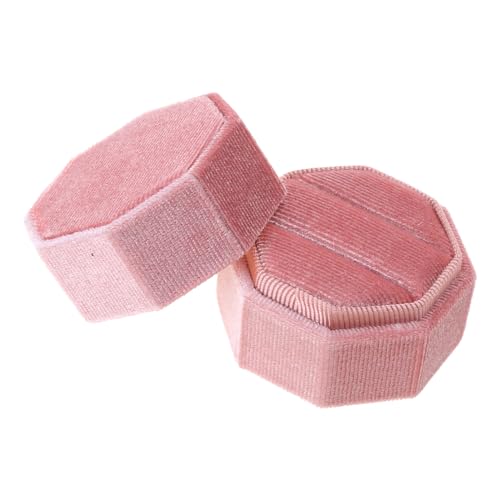 Laikoutd Ringe Box Schmuck Doppelringe Box Schmuckschachtel Eheringe Box Paar Ringe Box Flanell Für Schmuck Doppelringe Box von Laikoutd