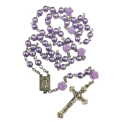 Laikoutd Rosenkranz Halskette Glasperlen Rose Kruzifix Charm Schlangekette Religiöse Schmuck Halskette Halskette Gebet Halskette Halskette Laikoutd Rosenkranz Halskette Glasperlen Rose Kruzifix Charm Schlangekette Religiöse Schmuck Halskette Halskette Gebet Halskette Halskette von Laikoutd