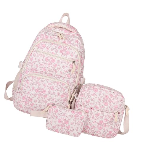 Laikoutd Rucksäcke Für Girl 3PCS Kids Kinder Teen School Rucksack Mit Umhängetaschen Bleistiftbeutel Set Schöne Büchertaschen Reiseschule Reise Daypacks von Laikoutd