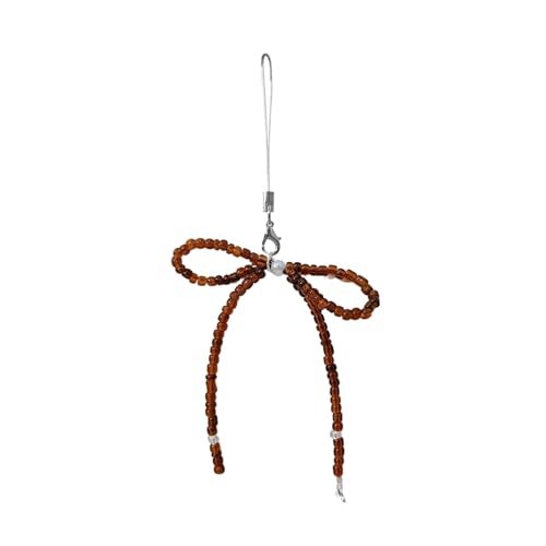 Laikoutd Schöne Glasperlen Bowknot Tasche Charme Handy Dekoration Bowknot Telefon Ornamente Telefon Lanyard Für Jeden Anlass Modischer Telefon Charme von Laikoutd