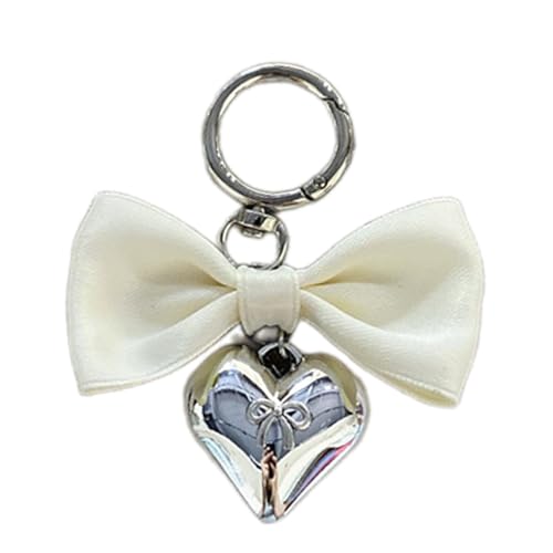 Laikoutd Silberherzherziger Bowknot Handtasche Orament Fashion Forward Silber Herz Geldbeutel Schmuck Mit Bogenknoten Für Trendsetter Vielseitig Modeaccessoire von Laikoutd