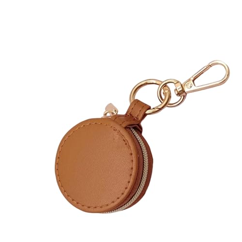 Laikoutd Stilvolle Miniatur Schmuckschachtel Schlüsselbund Für Frauen Unterwegs Mit Schützender Weichfutter Und Einfacher Zugang Zu PU Lederringen Keychain Schmuckhülle von Laikoutd