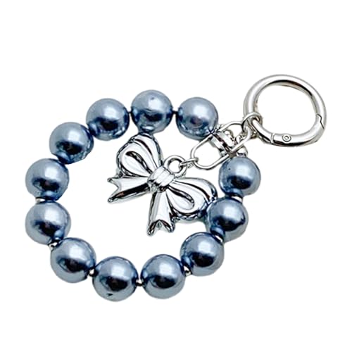 Laikoutd Stilvoller Herzkettenknoten Mit Pearl Dangle Trendy Love Bowknothubmittelzauber Mit Perle Für Handy Und Handtasche Schmücken Elegante Handtasche Verzierung von Laikoutd