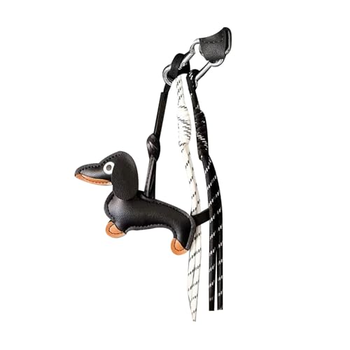 Laikoutd Stilvoller Wursthundtasche Charme Mit Geflochtenem Seil Mode Accessoire Anhänger Keychain Für Trendige Erwachsene Modebag Accessoire von Laikoutd