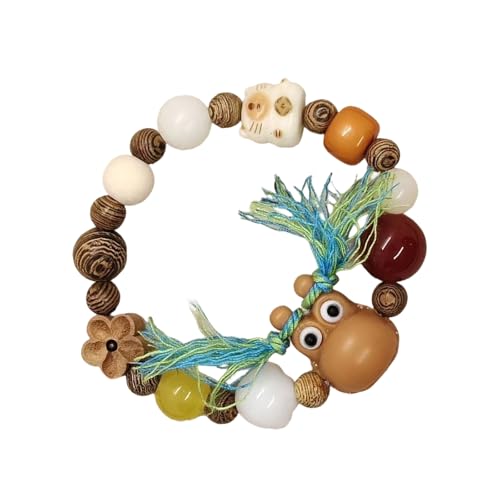 Laikoutd Styles Armband Frauen Modeperlen Armband Mit Quasten Detail Holzstruktur Für Verschiedene Anlässe Geeignet von Laikoutd
