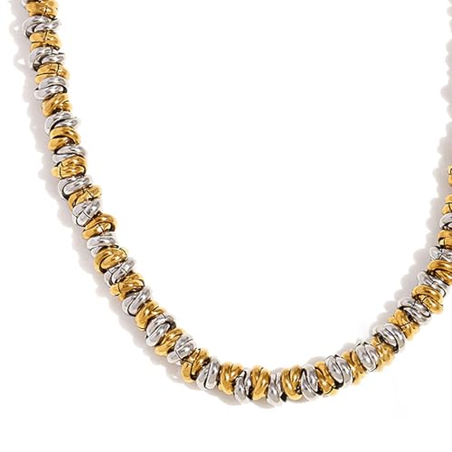 Laikoutd Stylish Perlen Armband Edelstahl Halskette Frauen Schmuck Wasserdichte Frau Accessoire Geeignet Für Mode Frauen Handgefertigte Halskette von Laikoutd