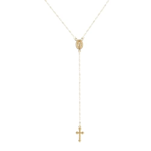 Laikoutd Trendy Crucifix Anhänger Halskette Religiöses Kreuzstropfen Colarbone Ketten Handgefertigte Halshänger Für Kinder Mehrfarbiger Schmuck Langlebige Schlüsselbeinketten von Laikoutd