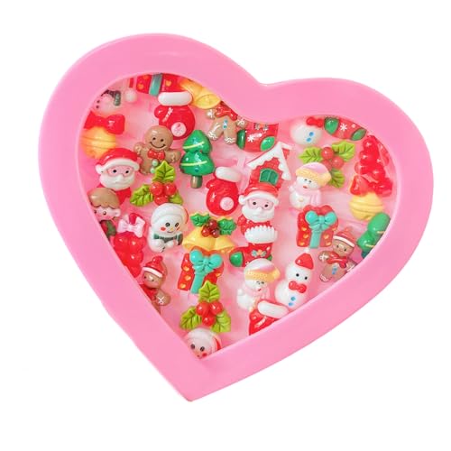 Laikoutd Verschiedene Weihnachtsringe Für Kinder Handgefertigtes Kinderschmuck Stilvolle Dress Up Accessoires Für Partys Und Versammlungen Kinderfreundlicher Schmuck von Laikoutd