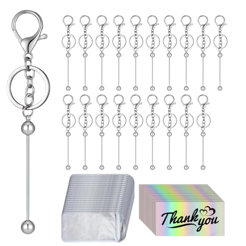 Laikoutd Vielseitiger Schlüsselbund Stock Für Perlenbegeisterte Stabiler Metallblanks Accessoire Für Die Personalisierung Eleganter Designs Kunst Und Handwerk Keychain von Laikoutd