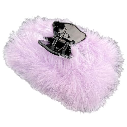 Laikoutd Winter Lint Haarklauenklammern Kunstpelzklauenclip Eleganter Acryl Barrette Frauen Haarklammern Kopfspeise Haarzubehör Sicheres Haarstyling Werkzeug von Laikoutd