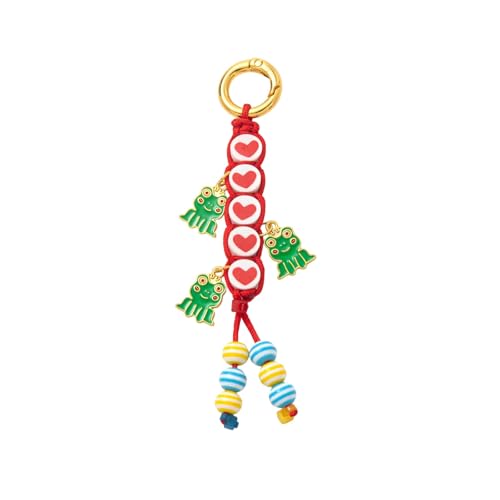 Laikoutd Zeitgenössischer Metallperlencharme Abnehmbarer Anhänger Mit Praktischer Geflochtener Schnur Für Geldbörse Rucksack Styling Stylish Design Keychain Geschenk von Laikoutd