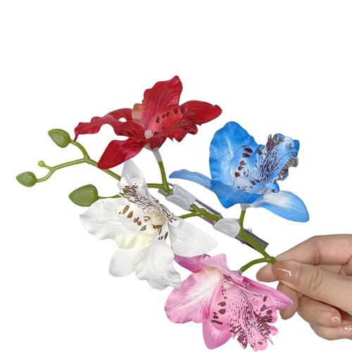Mädchen Haarclip Cymbidium Frauen Kid Haargrips Künstlicher Kopfschmuck Barrettes Form Süße 2000er Mädchen Haarnadeln von Laikoutd
