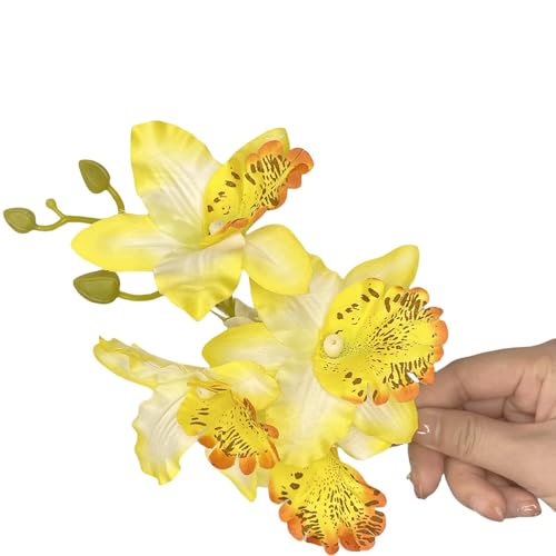 Mädchen Haarclip Cymbidium Frauen Kid Haargrips Künstlicher Kopfschmuck Barrettes Form Süße 2000er Mädchen Haarnadeln von Laikoutd